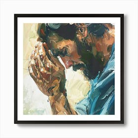 Jesus In Prayer Art Print