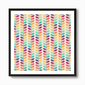 Retro Rainbow Pattern 04 Art Print