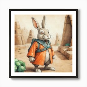 Rabbit In The Desert 8 Art Print