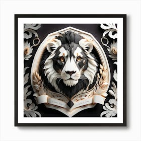 Lion Paper Art Art Print