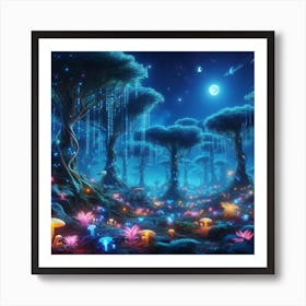 Mushroom Forest Art Print