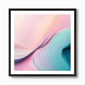 Abstract art in a pastel style, with soft colors and gentle gradients Poster