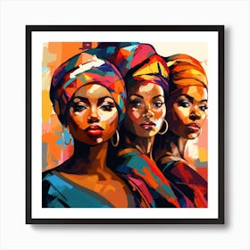 Three African Women 21 Art Print