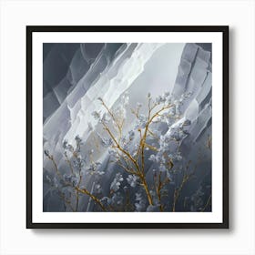 A Stunning Illustration Of An Intricately Detailed Light And White Painting Art Print