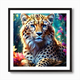 Leopard In The Forest Art Print