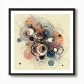 Abstract Circles 48 Art Print