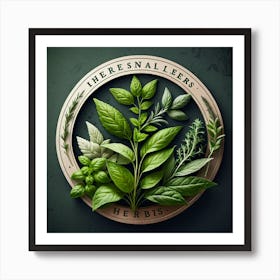 There Snail Leaves Herbs Art Print