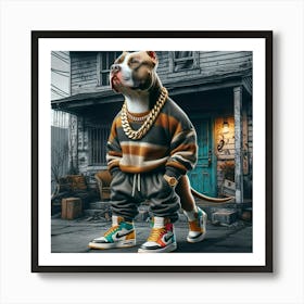 Hip Hop Dog 4 Art Print