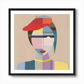 Woman In A Hat 3 Art Print