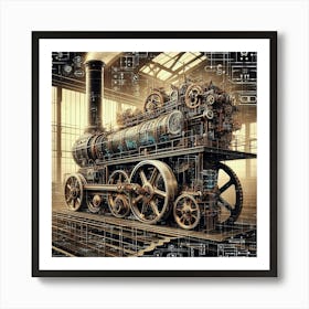 Steam Engine Locomotive Art Print