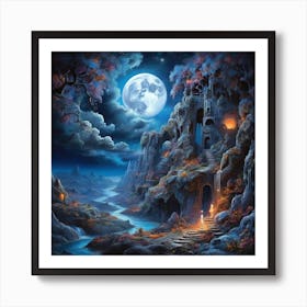 Night In The Forest Art Print