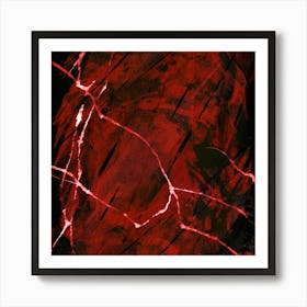 Red Heart abstraction Art Print