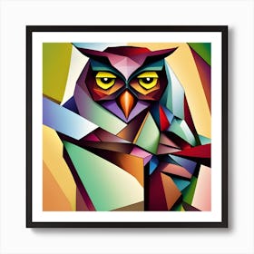 Abstract Owl Art Print