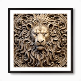 Lion Head Art Print