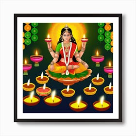 Diwali Greeting Card 1 Art Print