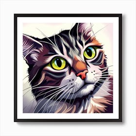 Portrait Of A Cat 1 Art Print