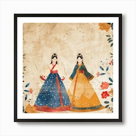 Chuseok Themed Banner Texture With Korean Tradit 1718396432 4 Art Print