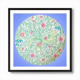 Wildflower doodle lilac Art Print