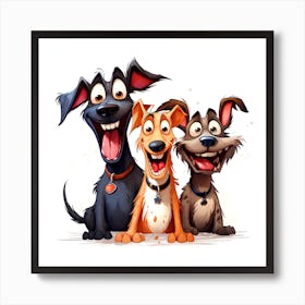 Dog friends Art Print