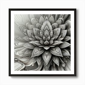 Fractal Flower 3 Art Print