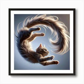 Cat Flying Poster