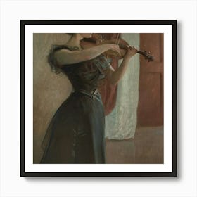 Lady Playing The Violin Art Print