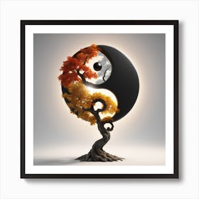 Yin Yang Tree 2 Art Print