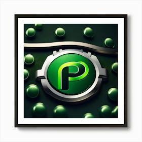 logo letter p Art Print
