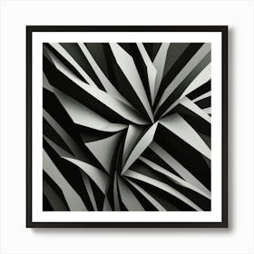 Black and White Abstract Art 151 Art Print