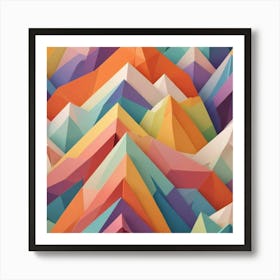 Abstract Mountains Art Print