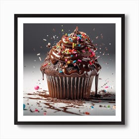 Choc Cupcake 4 Art Print