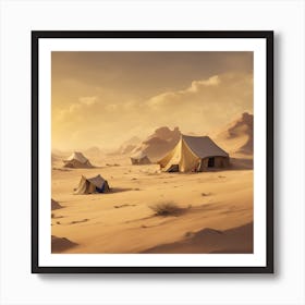 Tents In The Desert Art Print