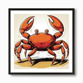 Red Crab Art Print