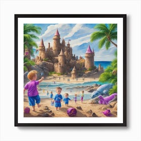 Castle On The Beach Art Print