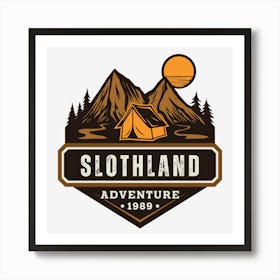 Slothland Adventure Art Print