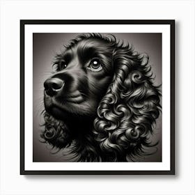 Black Cocker Spaniel2 Art Print