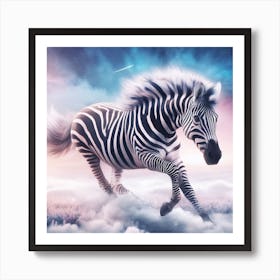 Zebra In The Sky Art Print