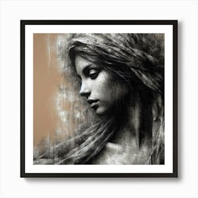 Woman With A Veil 1 Art Print