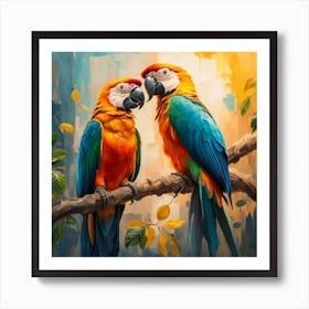 Two Parrots 1 Art Print