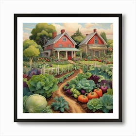 Vegetable Garden Art Print 3 Art Print