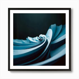 Abstract Blue Paper 5 Art Print