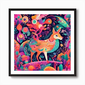 Psychedelic Deer Art Print
