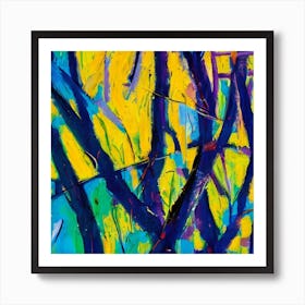 Abstract Painting Of Trees Art Print