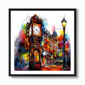 Gastown Steam Clock - Vancouver BC Downtown Art Print