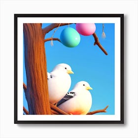 Two Birds In A Tree 9 Art Print