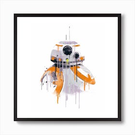 Bb8 Watercolor Square Art Print