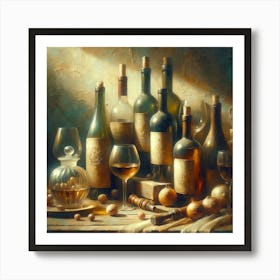 Wine And Glasses Art Print