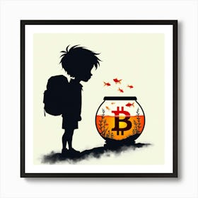 Bitcoin Fish Bowl Art Print