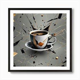 Abstract Coffee Cup 2 Art Print