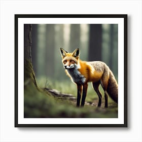 Red Fox In The Forest 36 Art Print